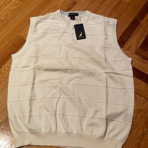 White nautica sweater vest.